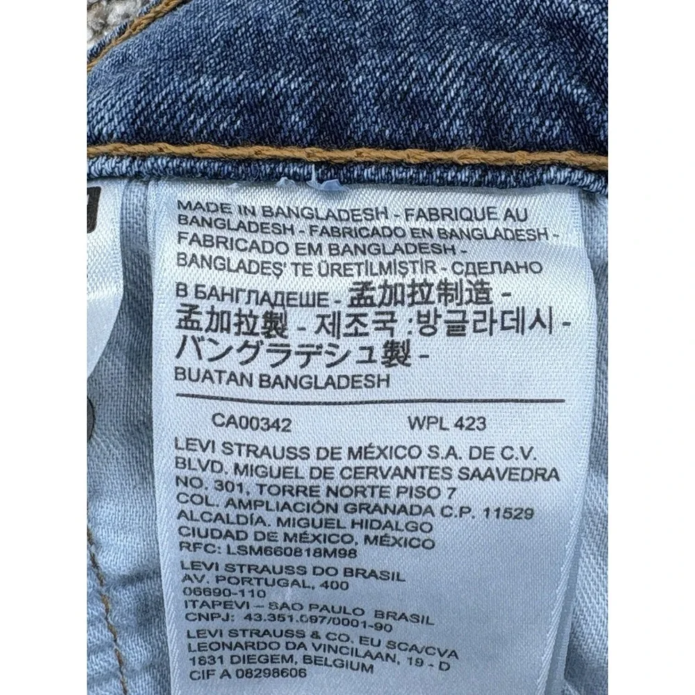 Levis 502‎ Jeans Men 31x32 Blue Regular Taper Thrashed Distressed Grunge Skater